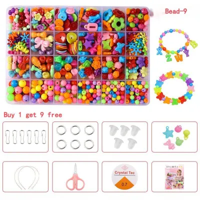 MOSTIN 24 grid beads for bracelet making beads accessories kit set for kids bracelet toys material for making bracelet