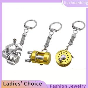 [COD] liuchuanbing Jewellery รอกตกปลาทำจากโลหะผสม1ชิ้นพวงกุญแจพวงกุญแจรอกตกปลากลางแจ้ง