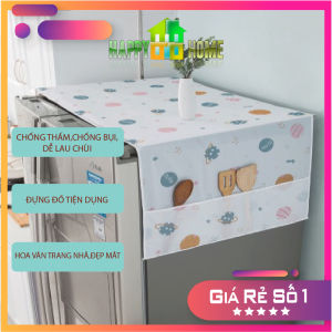 Tấm Phủ Tủ Lạnh Tấm Phủ Máy Giặt Tấm Che Lò Vi Sóng Vải Peva Chống Bụi Bẩn Chống Thấm Nước Có Túi Bên Hông