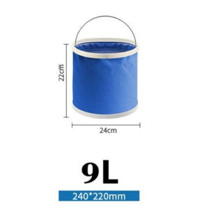 9/11/13L Car Bucket Folding Telescopic Canvas Bowl Large Oxford Cloth Portable Blue bathroom kitchen