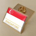 ✙❈♂ Singapore Flag Pin Coat of Arms of Singapore/Singaporeans Flag National Emblem Brooch/Badges/Lapel Pins. 