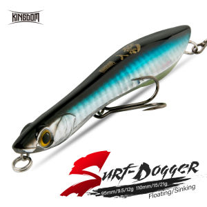 Kingdom Surf-Dogger Mồi Câu Cá 95Mm 110Mm Nổi & Chìm Mồi Cứng Dài Đúc Hành Động Tốt Mồi Giả Kiểu Bút Popper Wobblers