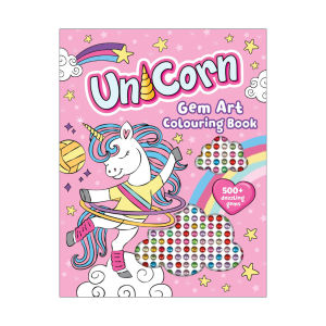 Unicorn Gem Art Colouring Book with 500+ Dazzling Gem Stickers For Kids