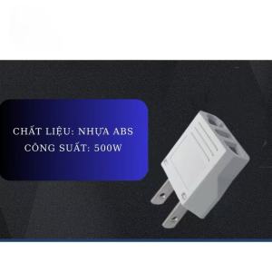 Ổ Chuyển Đổi Phích Cắm mã P6 Từ 2 Dẹt Chân Sang 2 Chân Tròn Cục chuyển đổi đầu cắm điện 2 Chấu Nguồn 220V,Cho sạc điện t