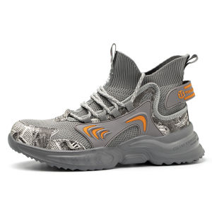 Sepatu Safety Boots Pria Ujung Besi Touring Kerja Proyek Ringan Nyaman Olahraga  Outdoor Shoes Lapangan Keren 387