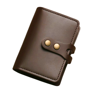 Dompet Kartu Wanita Desain Korea Kulit Sintetis Elegan 32 Slot Warna Cokelat