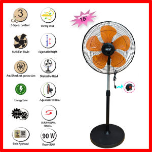 (B618) BRV 18" KIPAS  INDUSTRI DENGAN KUASA 90WPALAM 3 PIN & SIRIM