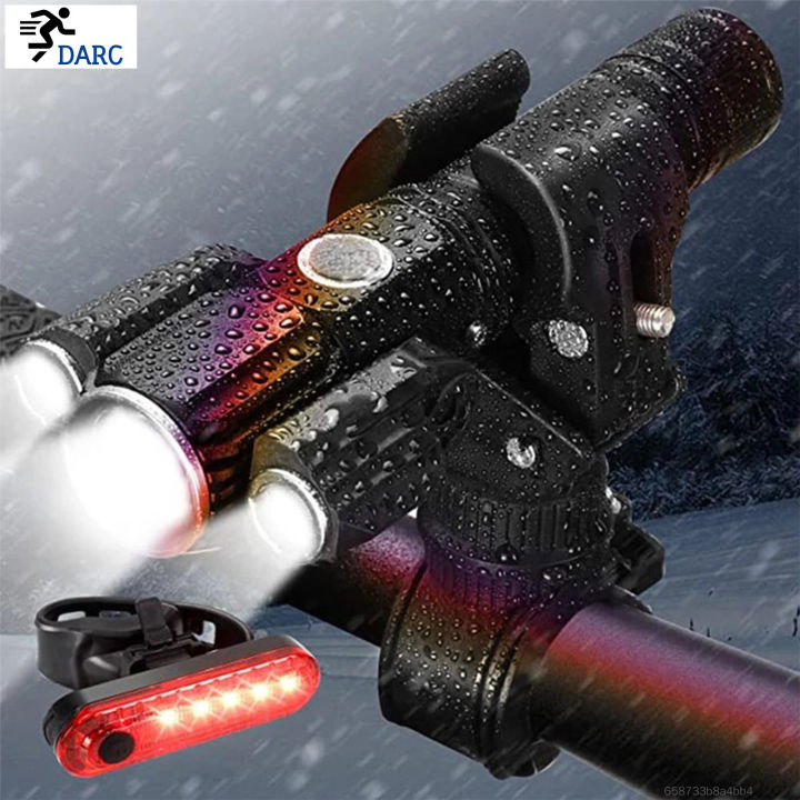 Bike Flashlight Bicycle Headlight Powerful Bicycle Headlight and Back