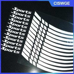 CISWGE Xe Máy Bánh Xe Thể Thao Rim Sọc Dán Cho 18 21 Inch Bánh Xe Không Thấm Nước Phản Quang Decal Băng Đặt Cho Racing