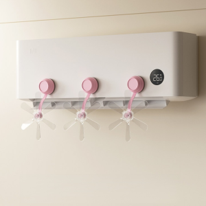 Wallmounted air conditioning fan cold air evacuation