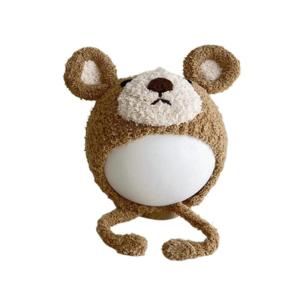 Kids Hat Soft Baby Bonnet Cap Fashion Winter Warm Hat Baby Boy Girl Newborn Beanie Cap Cute Bear Hat Breathable Hat