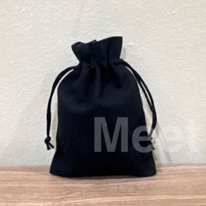 ถุงผ้าหูรูด ชนิดผ้าดิบ แบบเรียบ สีดำ สีครีม ขนาดเล็ก รุ่นเบสิค 10*14 ซม. พร้อมส่ง