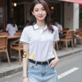 Áo thun polo cá sấu trắng sọc cao cấp cổ trụ bẻ unisex nam nữ cặp đôi đồng phục nhóm công sở. 