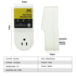 Power on Delay Voltage/Power Surge Protector 3500W 20A Automatic Voltage Switcher Surge Protector Lightning Protection