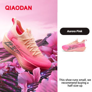 Qiaodan feiying plaid1.5 Giày chạy bộ nữ đế carbon toàn lòng bàn tay Q-KUNGFU PRO Professional Marathon BM22240290