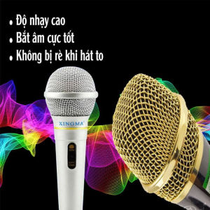Mic karaoke gia đình Xingma AK-319 âm thanh sống động chống tạp âm chân cắm 6.5mm. độ nhạy cao âm thanh tốt không bị rè khi hát to.