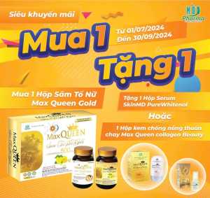 [CHÍNH HÃNG] Sâm tố nữ Max Queen Gold bản cao cấp dành cho người có u các loại - cân bằng nội tiết - đẹp da