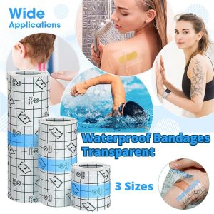 Transparent Stretch Adhesive Bandages Waterproof Clear Bandage Protective Adhesive Bandages Dressing Tape