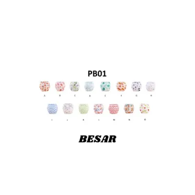 DRPB01 Popok Kain Bayi Kancing Motif Karakter Cloth Clodi Diaper Dapat Dicuci Reusable