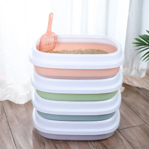 Cat Litter Box With Scoop Kitten Litter Box Cat Toilet Deodorization leakage prevention Litter Box