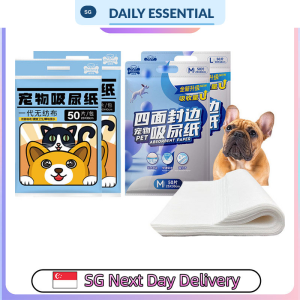【DAILY ESSENTIAL】 Pet Urine Absorbent Cleaning Paper | 25x30 or 30x40cm | 50 or 100 Pieces