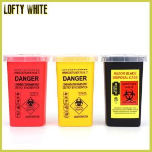 Lofty White 1L Plastic Sharp Container Waste Box Biohazard Tattoo Waste Needle Accessories