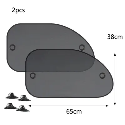 NOCASE 2pcs Universal for Front Rear Window Windscreen Sunshades Cover Car Sun Shades Reflector Mesh Visor