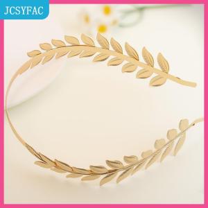 JCSYFAC  Mới Retro Vàng màu lá Headband headpiece vương miện vương miện Mũ Nữ Thần Hy Lạp đầu trang sức cô dâu phụ kiện tóc cưới