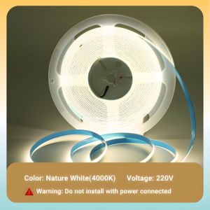 220V COB LED Strip Light indoor Ceiling Flexible Light Strip Home Decor Lights 3000k 4000k 6500k Blue GREEN Pink Red led strip light