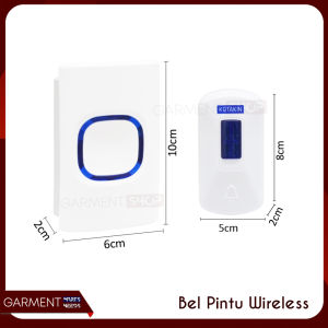 Bel Rumah Wireless Bunyi Assalamualaikum Baterai Listrik Bel Kantor Toko Jarak Jauh Anti Air Merek KOTAKIN