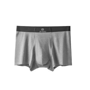 JFYOU Pria Boxer Brief Katun Tanpa Sisi 4 PCS 4 Macam Warna