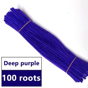 【100pcs】Fluffy Stick DIY Craft Fuzzy Stems Color Chenille Wire Twisted Wires for Kids Twisted Stick