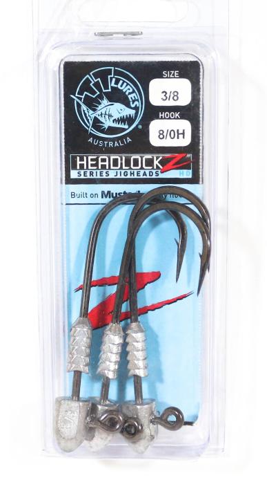 Têtes De Jig Headlockz HD Tackle Tactics - 3/8 Oz, Taille 8/0