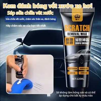 KEM ĐÁNH BÓNG XÓA VẾT XƯỚC XE HƠI COMBO 2 TUÝP 120ML | WAX PHỤC HỒI SƠN Ô TÔ XE MÁY | KEM ĐÁNH BÓNG NGOẠI THẤT XE