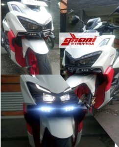 Winglet Galaxy 6 JARING Honda Vario/click 160 PLUS LAMPU LED COVER DEPAN VARIO