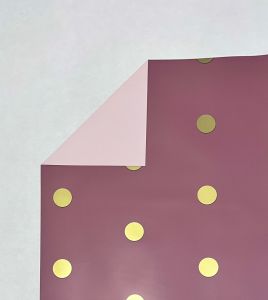 (20 LEMBAR) Kertas Buket Bunga Polkadot Twotone Flower Wrapping Paper Cellophane KB11