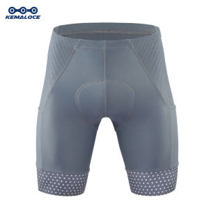 KEMALOCE Cycling Shorts Men Blank Black&Grey&Red&Green&Blue Gel Pad Summer Bike Shorts Road Racing Compression Reflective Bicycle Knicker