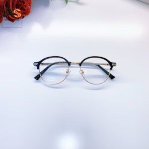 Kính tròn mắt nhỏ viền dày kim loại thời trang nam nữ 5612A