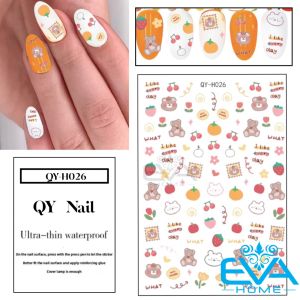 Sticker Dán Móng Tay 3D Dạng Decal Dán Chống Nước Hoạ Tiết Heo Hồng Kawaii My Baby Pink Pig QYH027