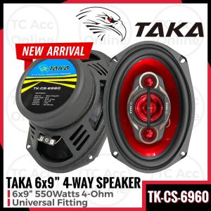 TAKA 6x9" 4-Way Car Rear Speaker TK-CS-6960 550Watts Suitable for all type of car