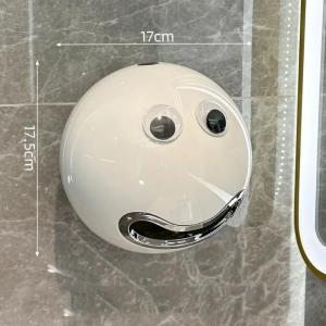 Creative Smiling Face No Punching Toilet Paper Box Wall Mounted Toilet Tissue Box Toilet Roll Paper Suction Paper Box Waterproof