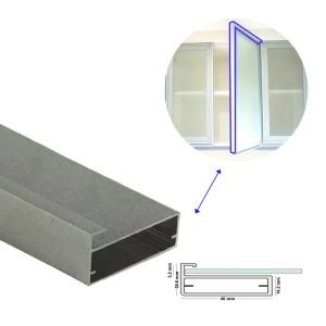 Aluminum Handle for Glass Frame Cabinet Doors (3 meter)