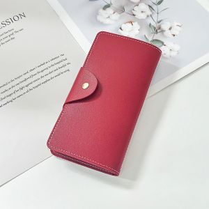 Money Organizer Leather Book Type Wallet with 5 Card slot and 6 pcs Plastic for Paper Bills
