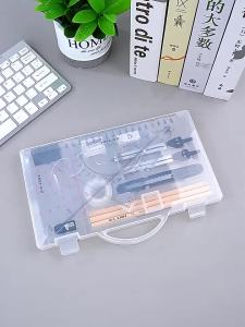 Engineering machinery drawing and drafting tool set T-shaped ruler combination tool kit college student compass ruler set