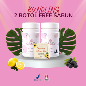 BUNDLING BUY 2 GET 1 (FREE SABUN) : Flamora Kapsul Diet Pelangsing & Penurun Berat Badan Detox Badan