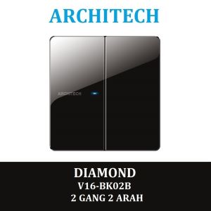 ARCHITECH SAKLAR - STOP KONTAK ALL VARIAN TIPE V16 DIAMOND BLACK TITANIUM / SAKLAR DIAMON BLACK / SAKLAR HOTEL SAKLAR ARCHITECH WARNA HITAM / SAKLAR HITAM gabungan