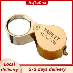 [COD] AqToCna Ship within 24 hours 30x 30x21mm Magnifier Jewelers  Eye Tool Jewellery Folding Loupe