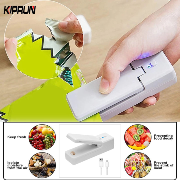 KIPRUN Mini Bag Sealer 2in1 Portable Heat Sealers Rechargeable