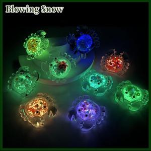 Blowing ของตกแต่งบ้านรูปการ์ตูนปูเรืองแสงขนาดเล็กงานฝีมือทำจากเรซินของตกแต่งโต๊ะน่ารักเครื่องประดับขนาดเล็กของขวัญ