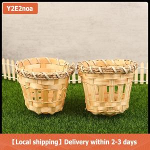 【Local shipping】 2Pcs Lamp Shade Light Cover Shades Chandelier Drum Woven Cage Bulbceiling Rattan Pendanttable Wicker Lamps Cottage Country